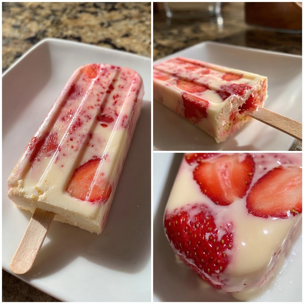 Erdbeer Joghurt Eis Am Stiel