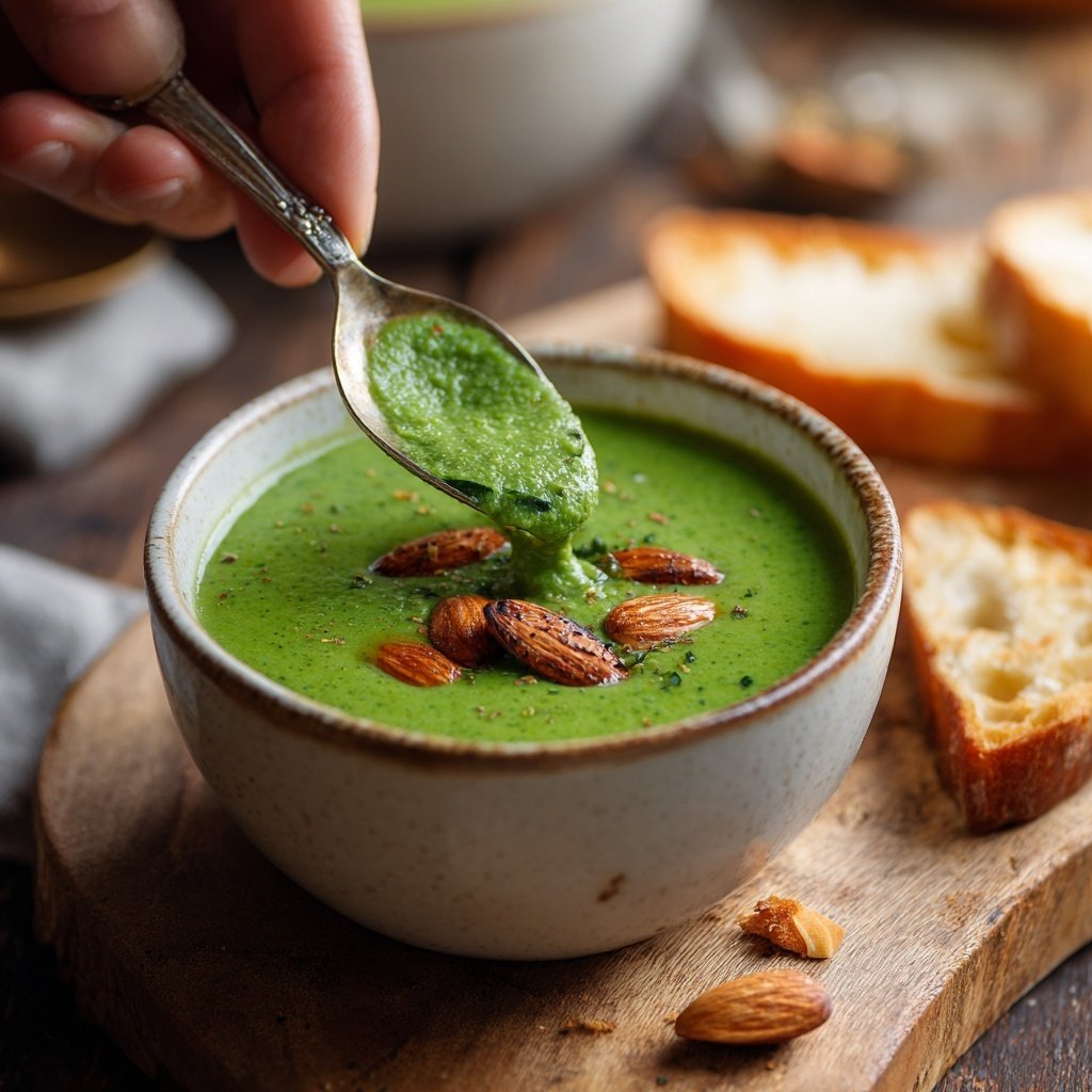 Brokkoli Suppe Mit Mandelmus