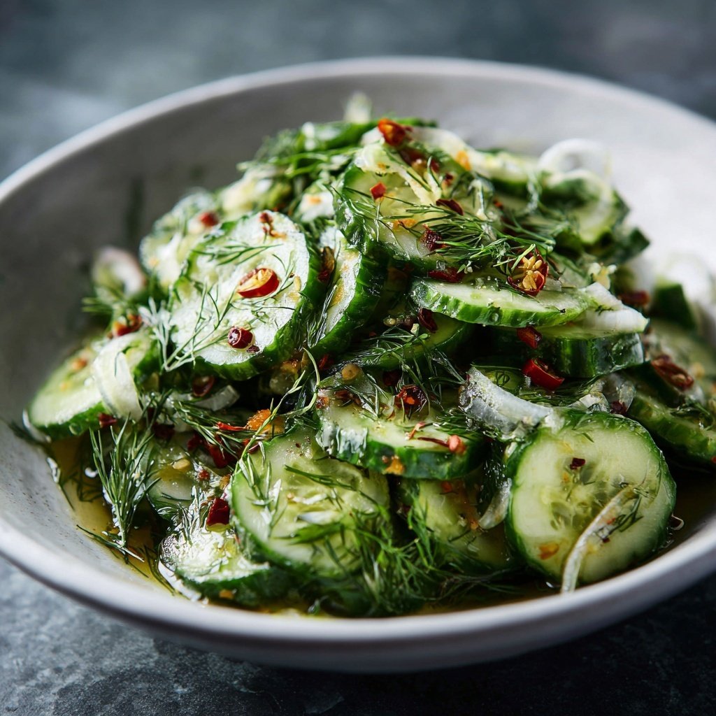 Gurkensalat Zum Grillen Mit Dill