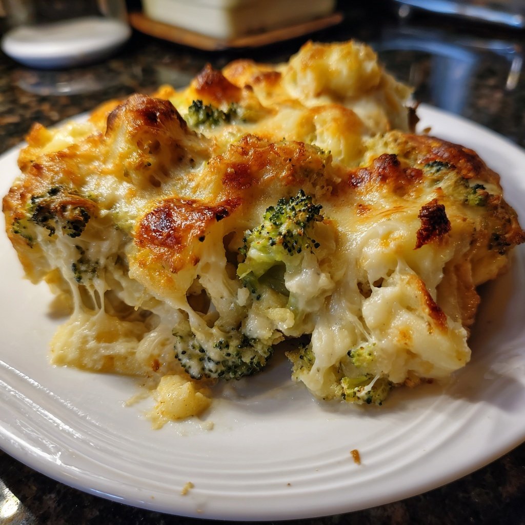 Cremiger Brokkoli Kartoffel Auflauf