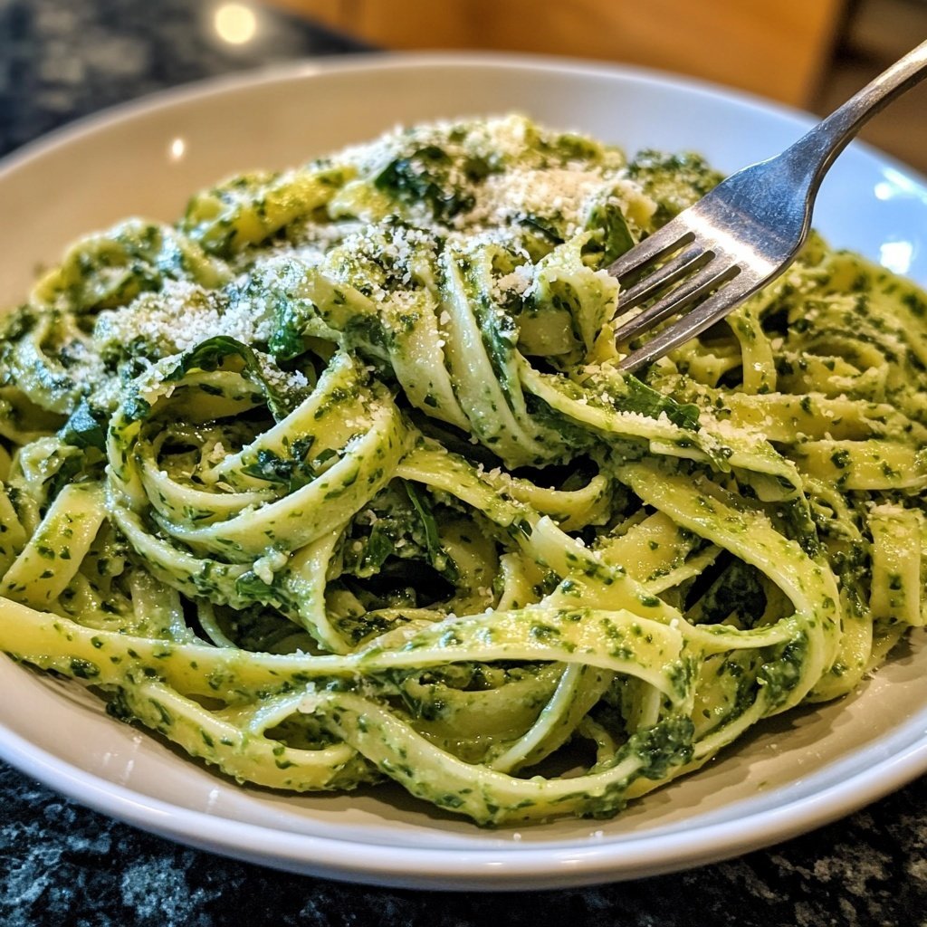 Green Goddess Pasta – mit Spinat und Grünkohl